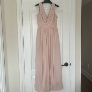 Dessy collection bridesmaid dress blush pink